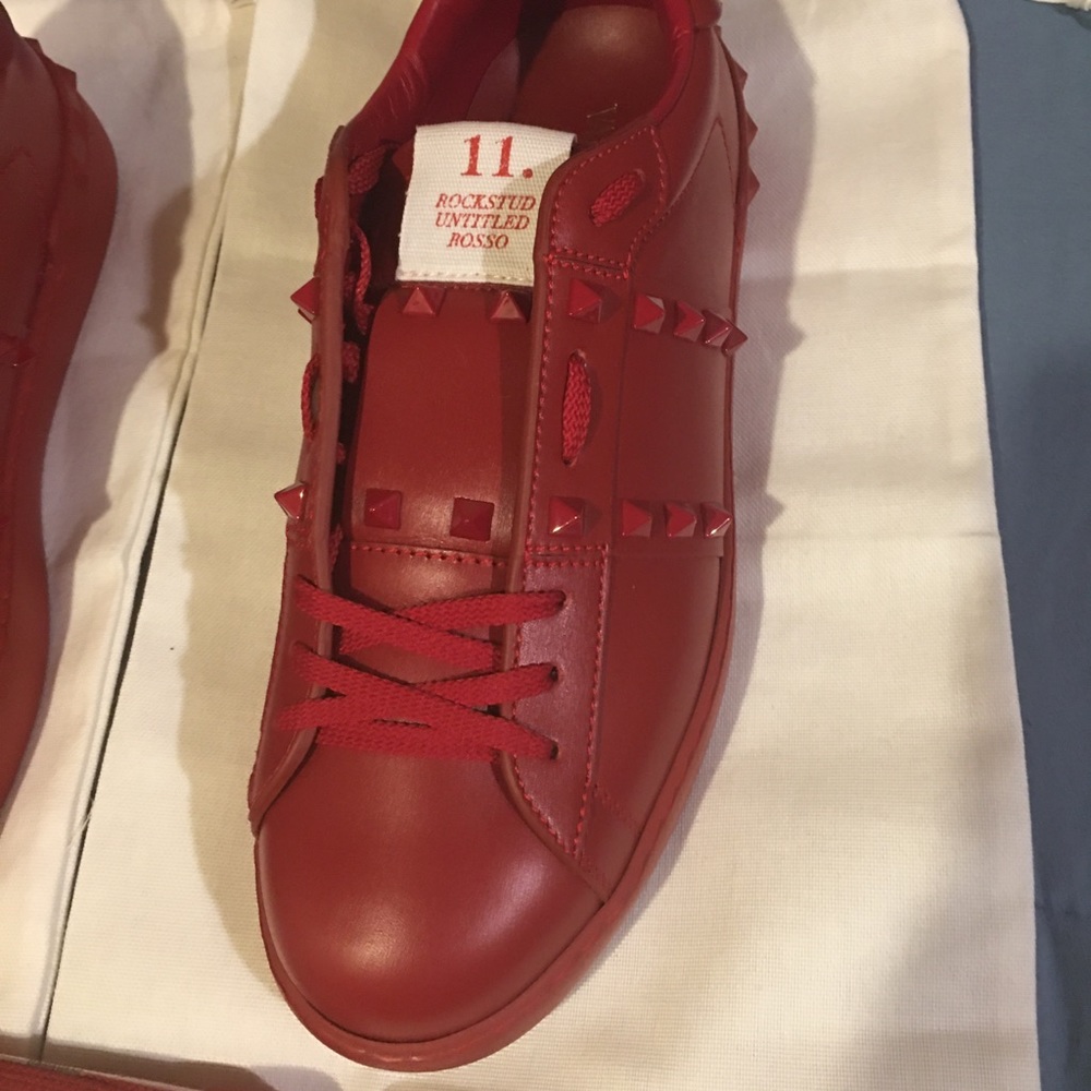 VALENTINO GARAVINI ROCKSTUD UNTITLED ROSSO SNEAKER - Picture 5 of 14
